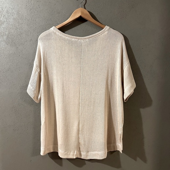 Women’s light tan knit top, size small - Picture 3 of 8